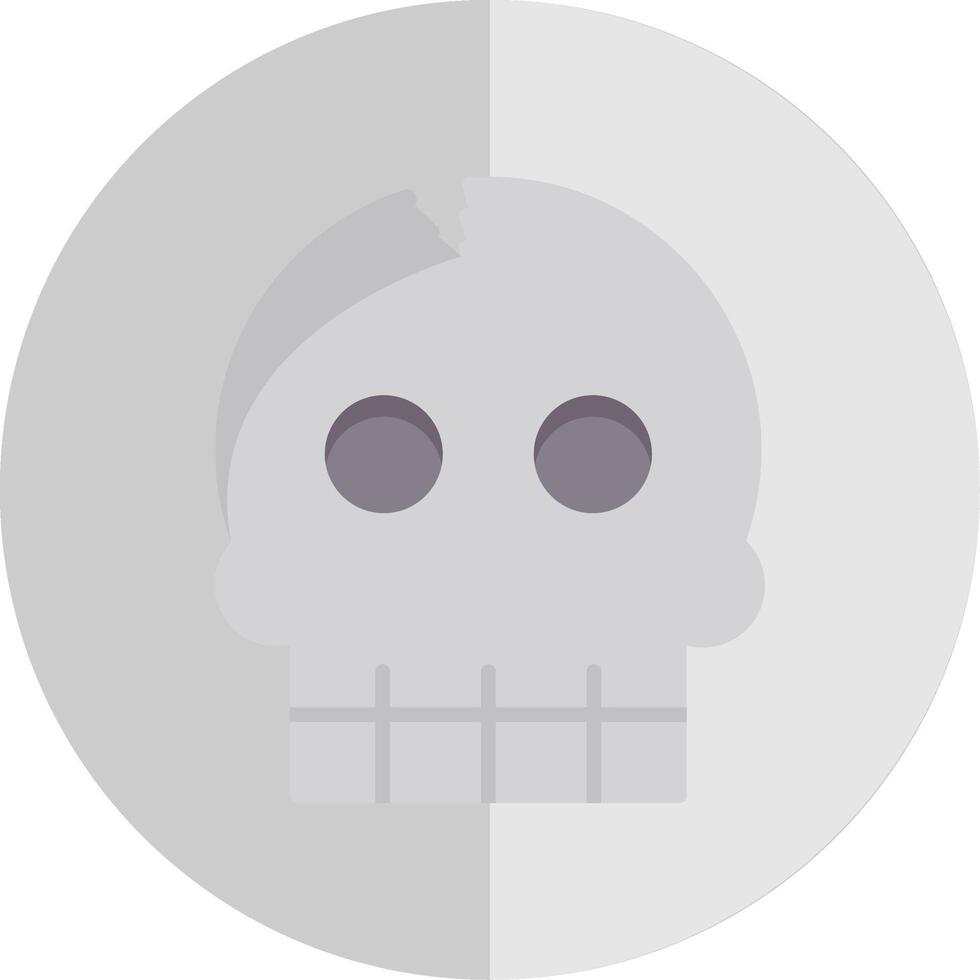 Skull Flat Scale Icon Design vector