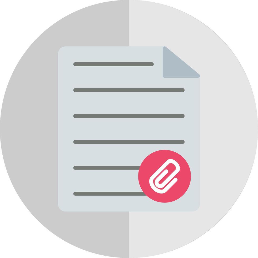 Paperclip Flat Scale Icon Design vector