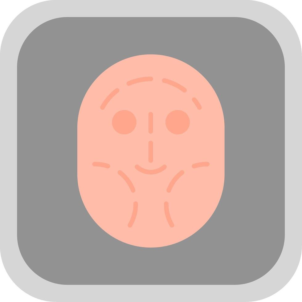 Facial Plastic Surgery Flat round corner Icon Design vector