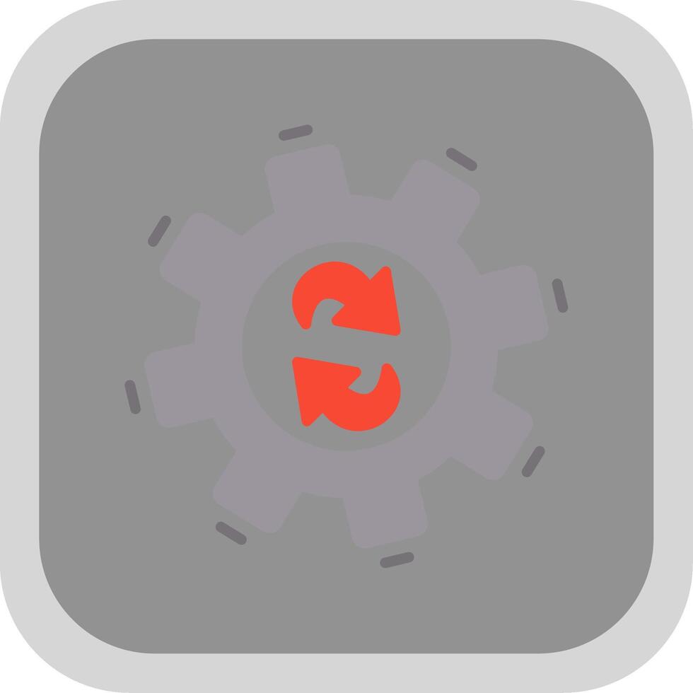 Processig Flat round corner Icon Design vector