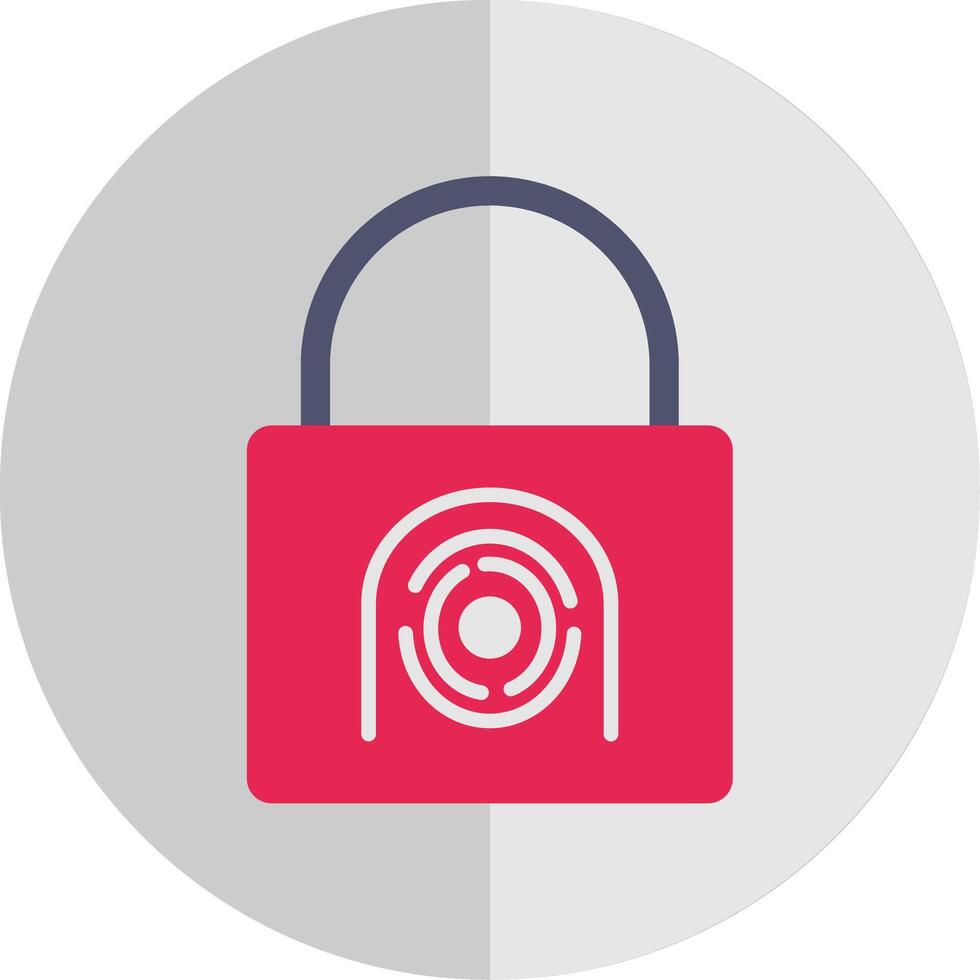 Security Basket Fingerprint Flat Scale Icon Design vector