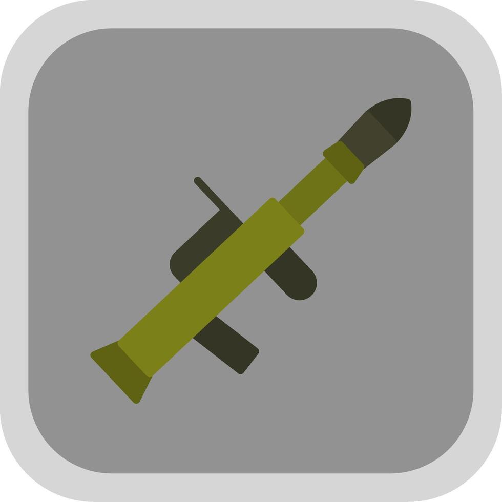 Gun Flat round corner Icon Design vector