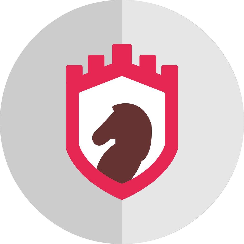 Security Castle Strategy Flat Scale Icon Design vector