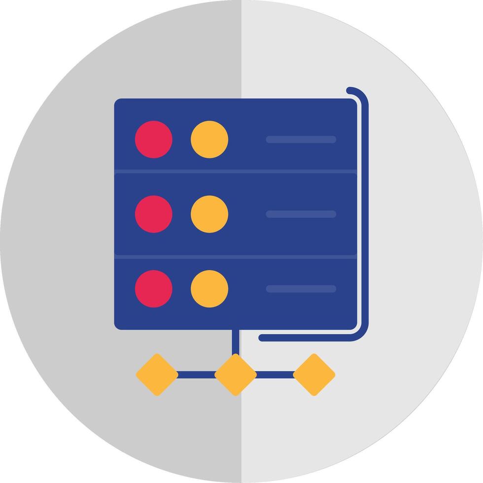 Server Flat Scale Icon Design vector