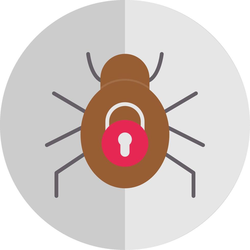 Security Bug Flat Scale Icon Design vector