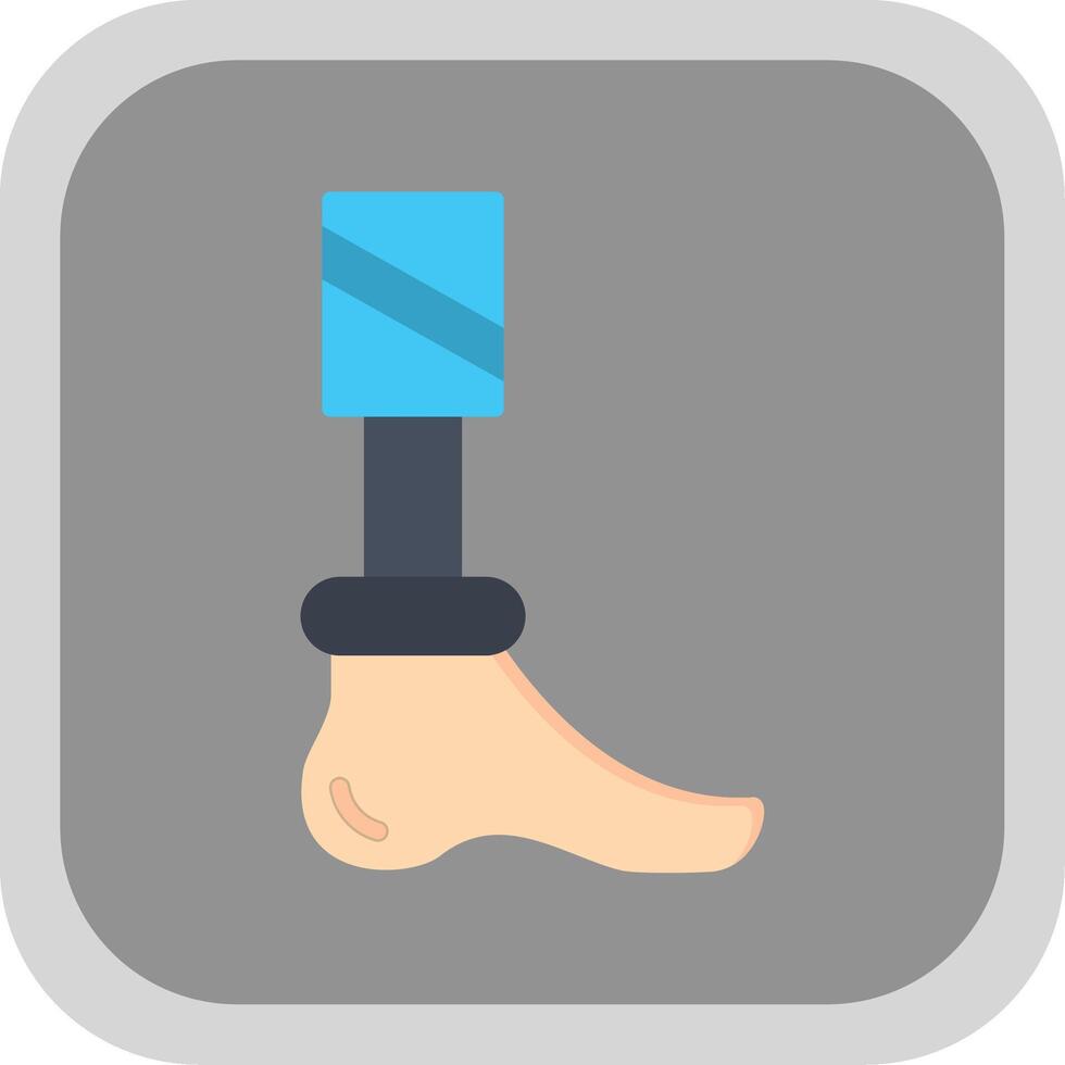 Prosthetic Flat round corner Icon Design vector