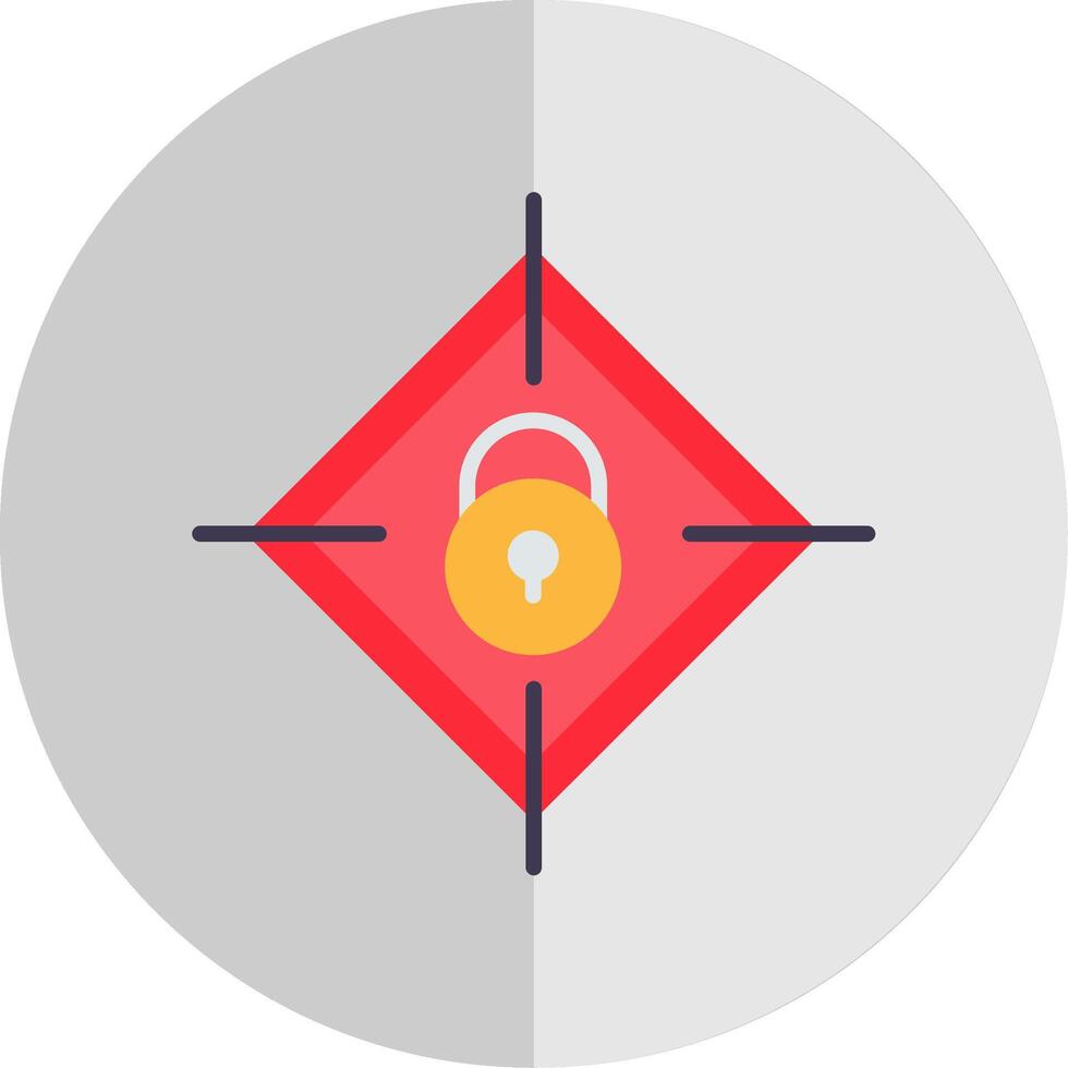 Target Secure Flat Scale Icon Design vector