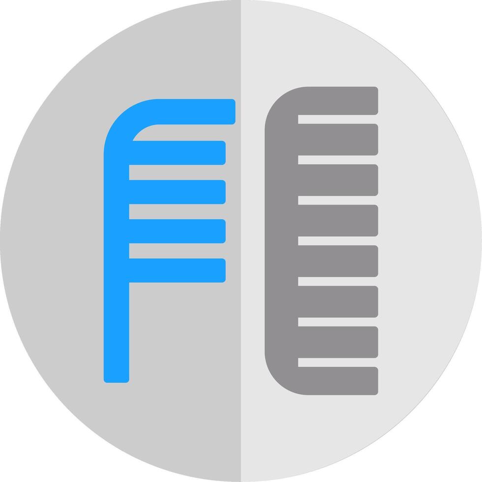 Comb Flat Scale Icon Design vector
