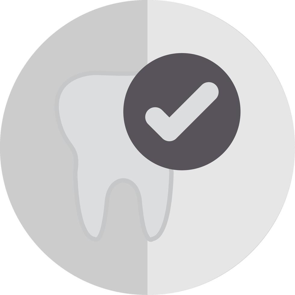 Tooth Flat Scale Icon Design vector