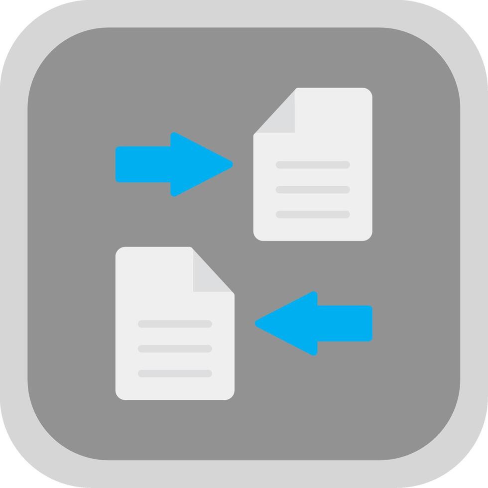 File Sharing Flat round corner Icon Design vector