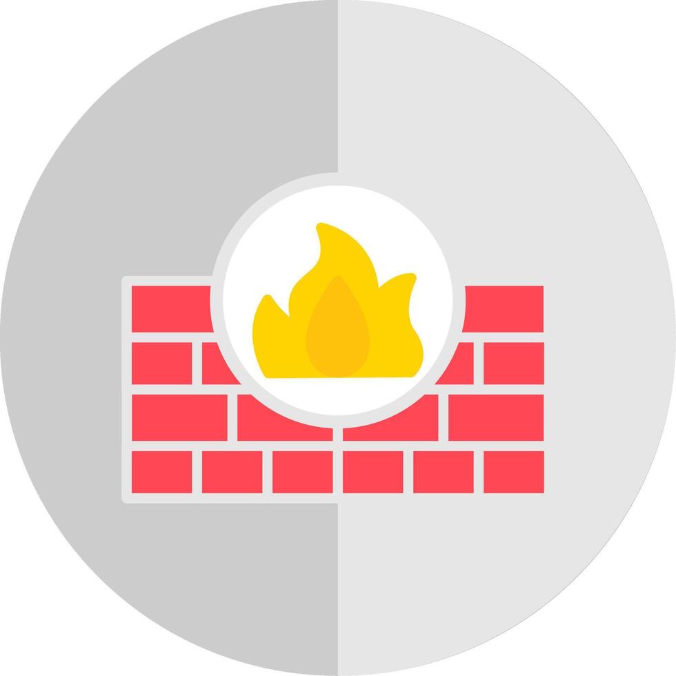 Firewall Flat Scale Icon Design vector