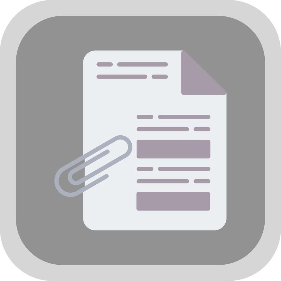 Document Flat round corner Icon Design vector