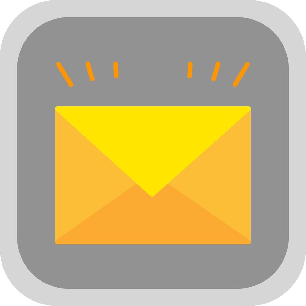 Letter Flat round corner Icon Design vector