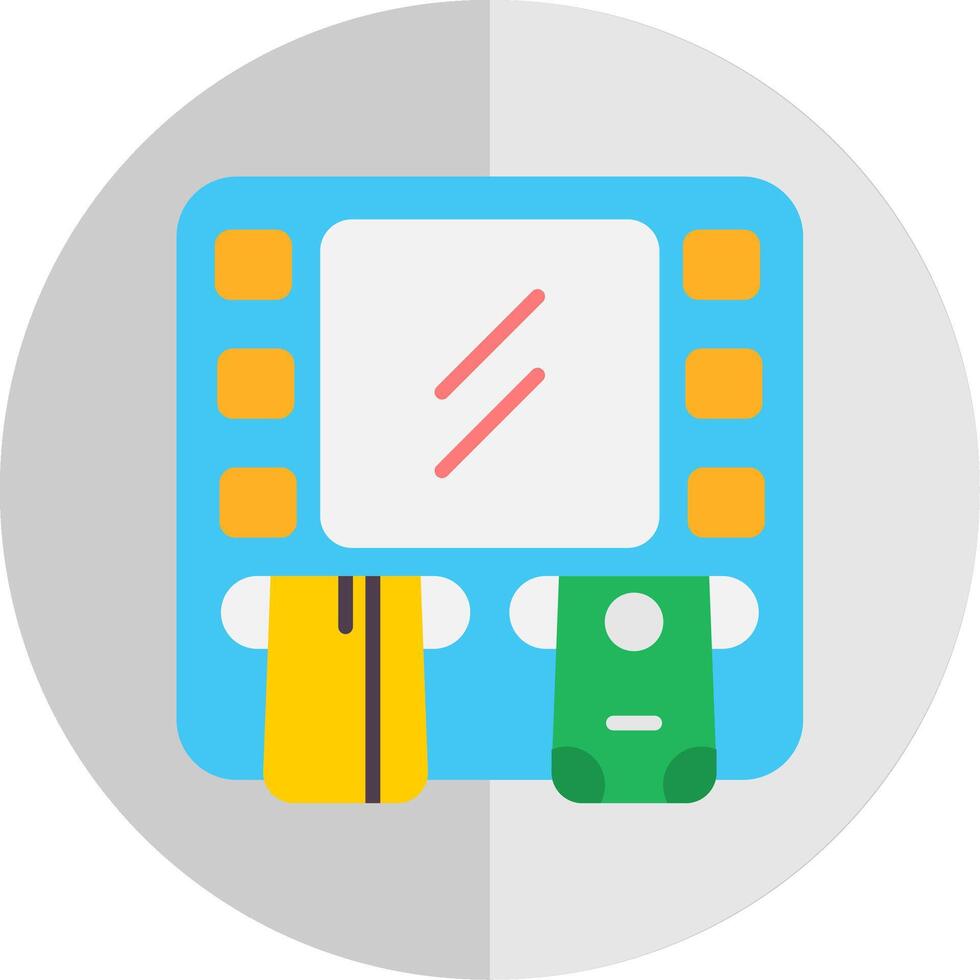 Cash Point Flat Scale Icon Design vector