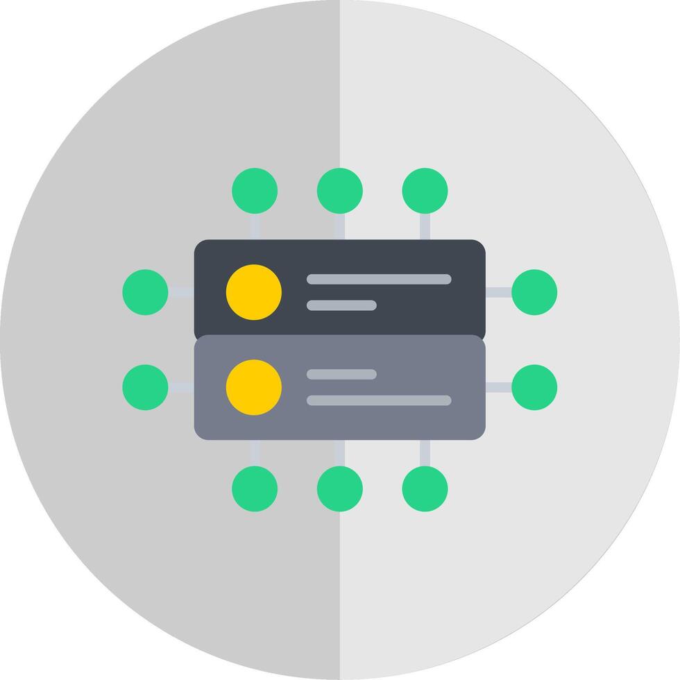 Data Network Flat Scale Icon Design vector