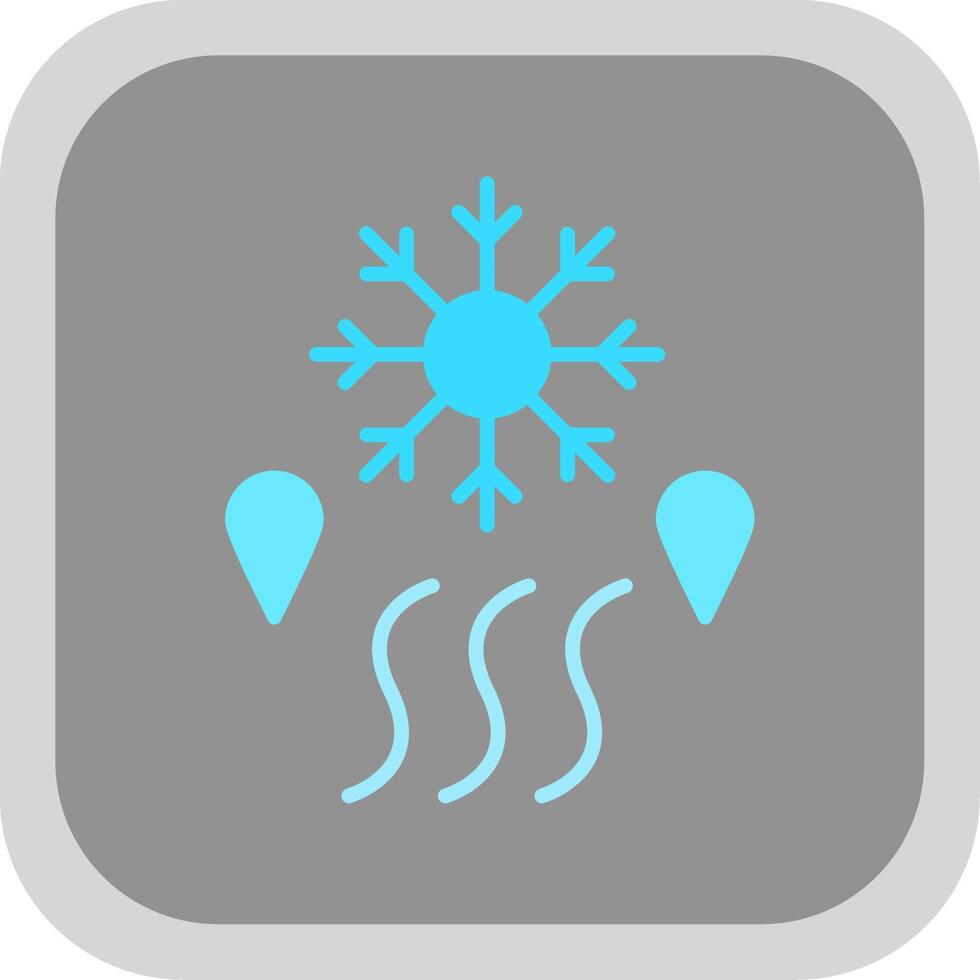 Defrosting Flat round corner Icon Design vector