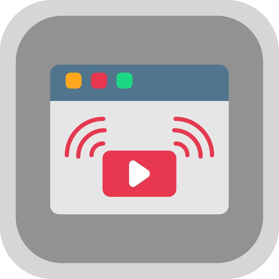 Flat round corner Icon Design vector