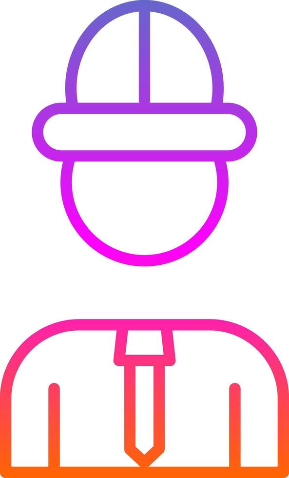 Architect Line Gradient Icon Design vector
