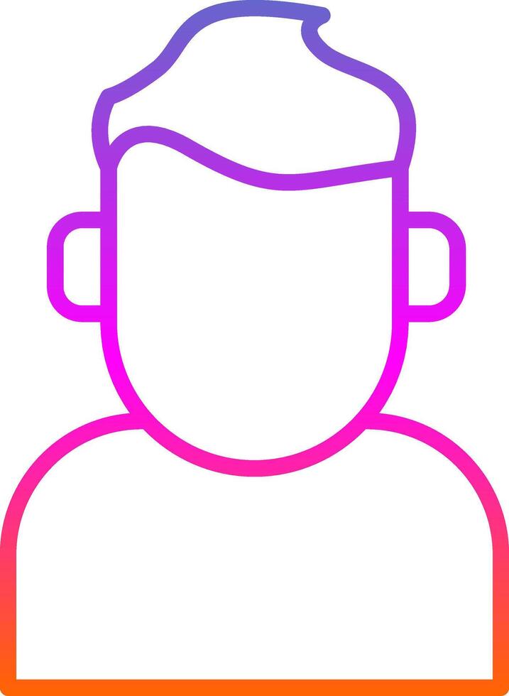 Chracter Design Line Gradient Icon Design vector