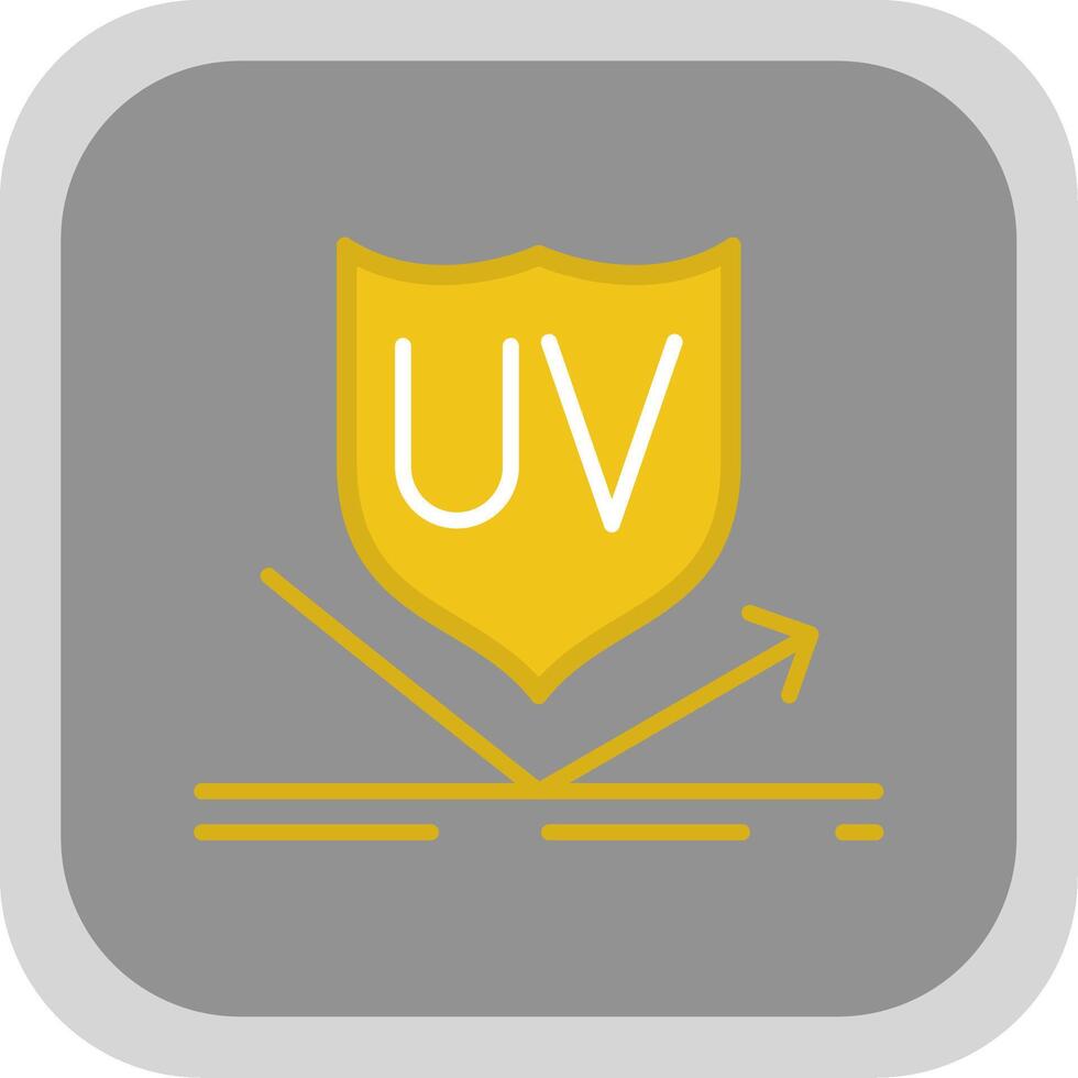 UV Protection Flat round corner Icon Design vector