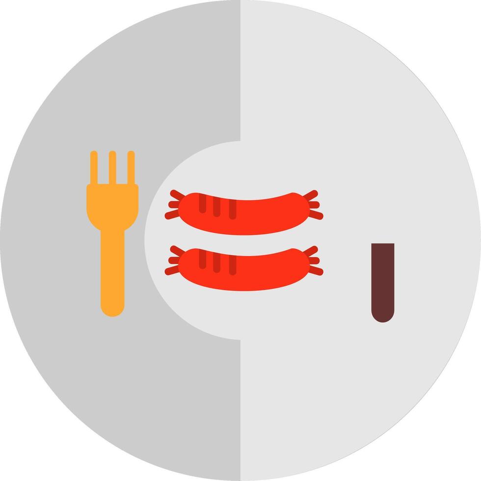 Sausages Flat Scale Icon Design vector