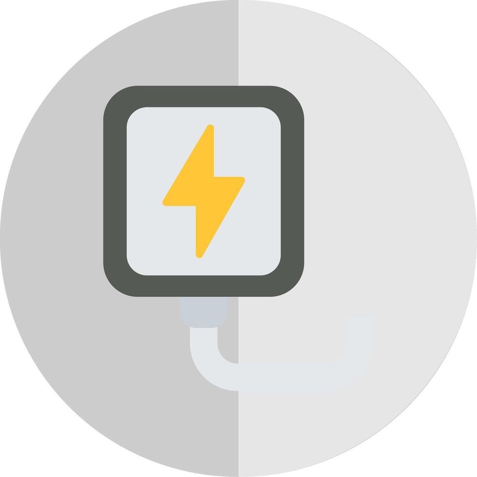 Wireless Charger Flat Scale Icon Design vector