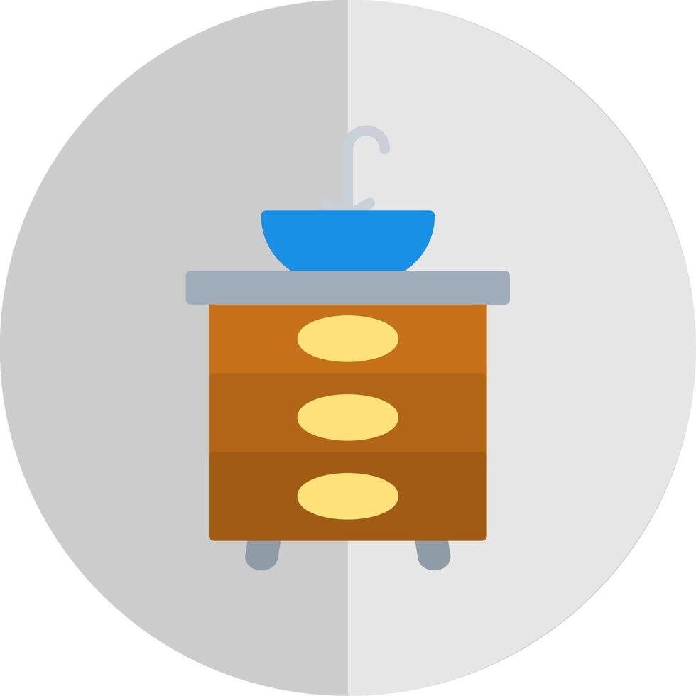 Sink Flat Scale Icon Design vector