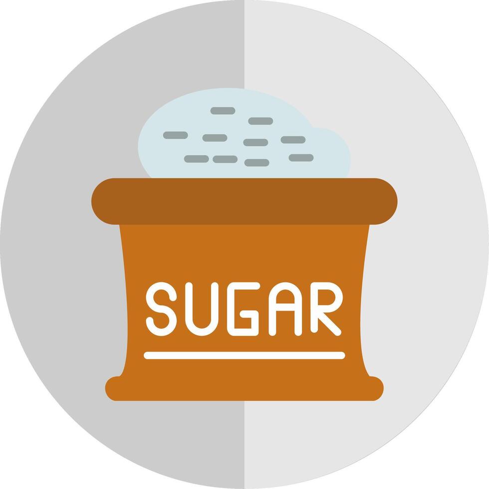 Sugar Flat Scale Icon Design vector