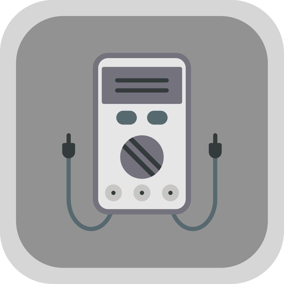 Multimeter Flat round corner Icon Design vector
