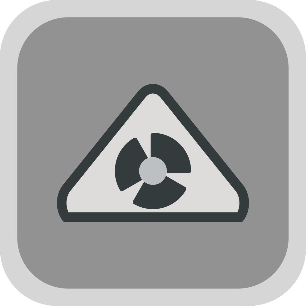 Radioactive Flat round corner Icon Design vector