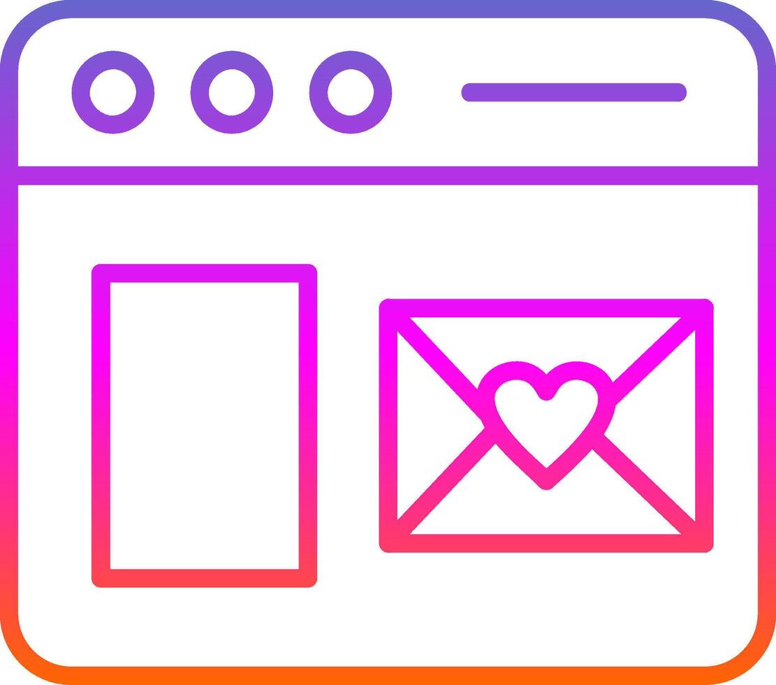 Website Line Gradient Icon Design vector