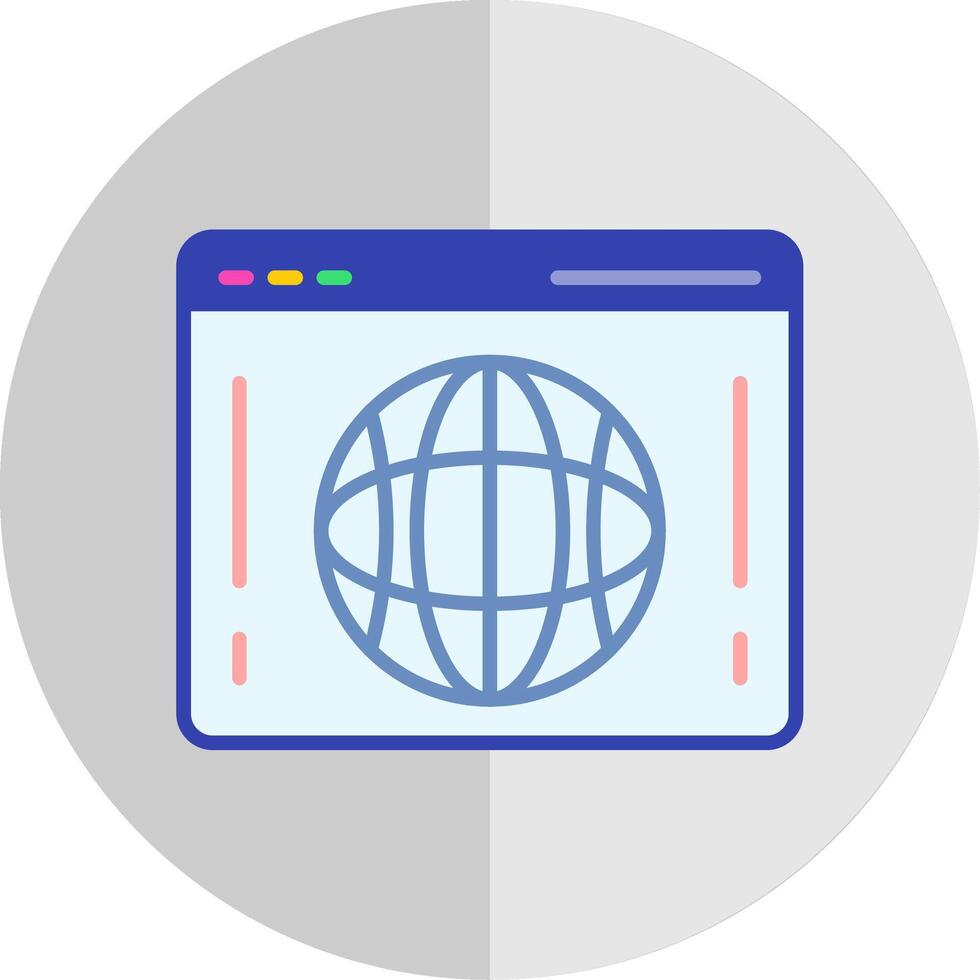 Web Portal Flat Scale Icon Design vector