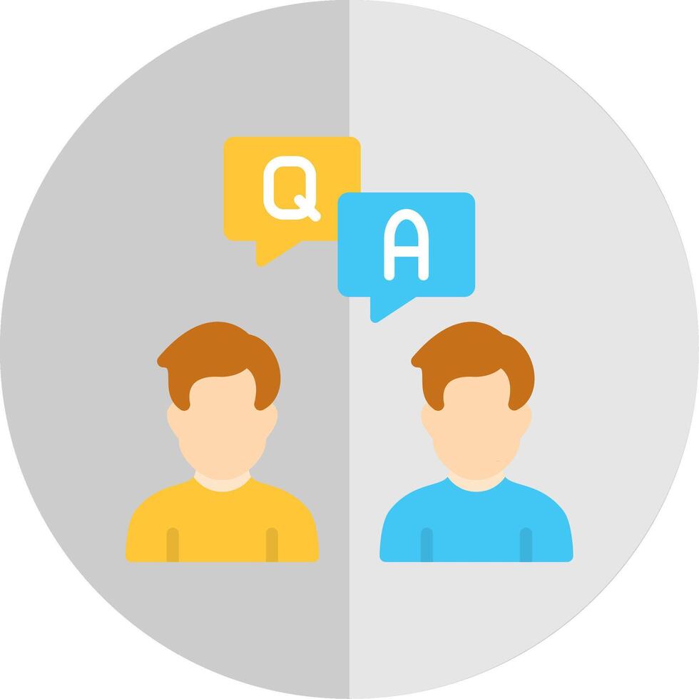 Question And Answer Flat Scale Icon Design vector