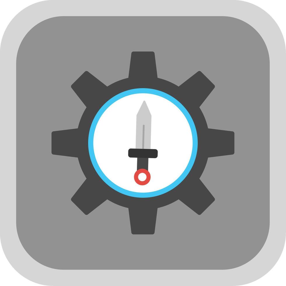 Attack Flat round corner Icon Design vector