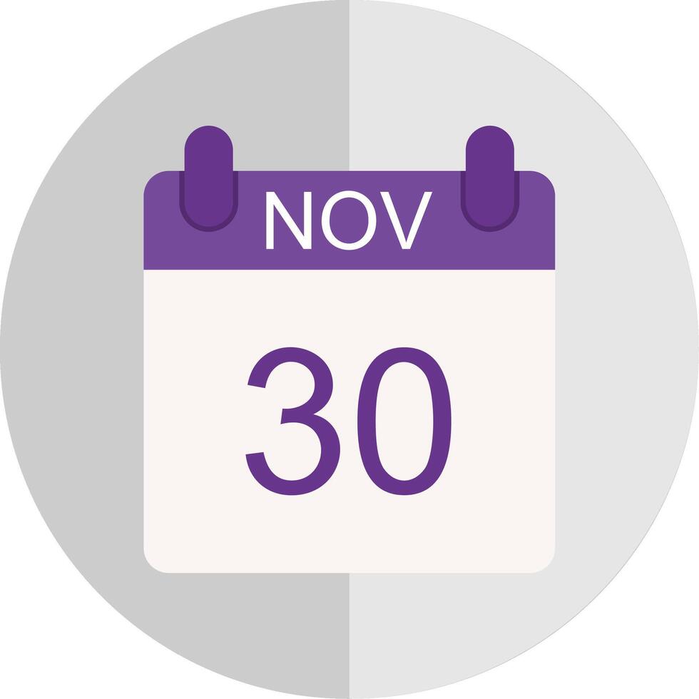 November Flat Scale Icon Design vector