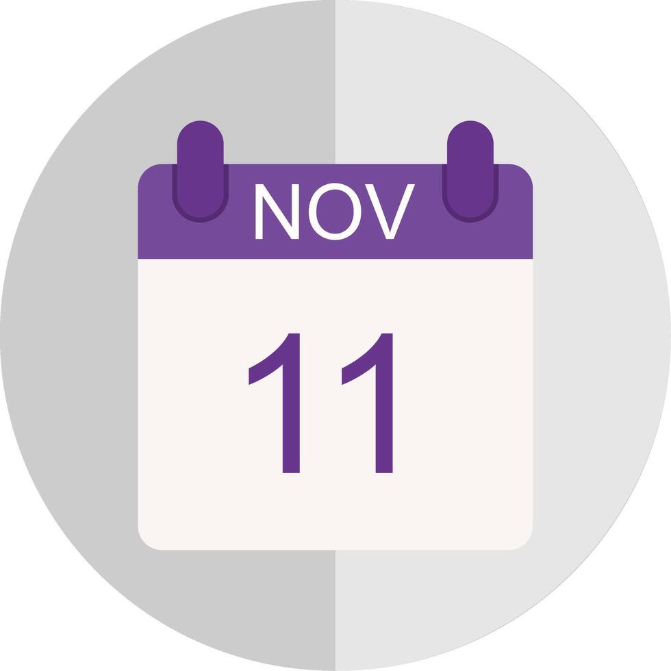 November Flat Scale Icon Design vector