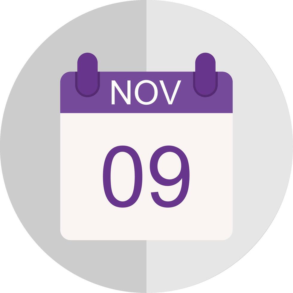 November Flat Scale Icon Design vector