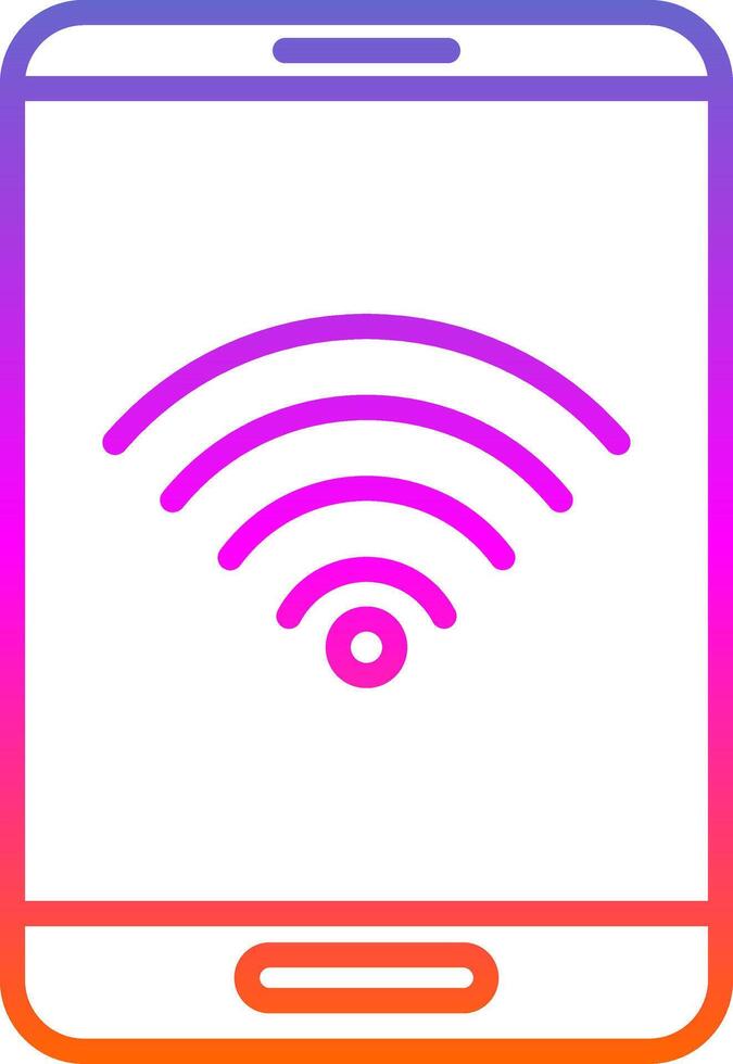 Wifi línea degradado icono diseño vector