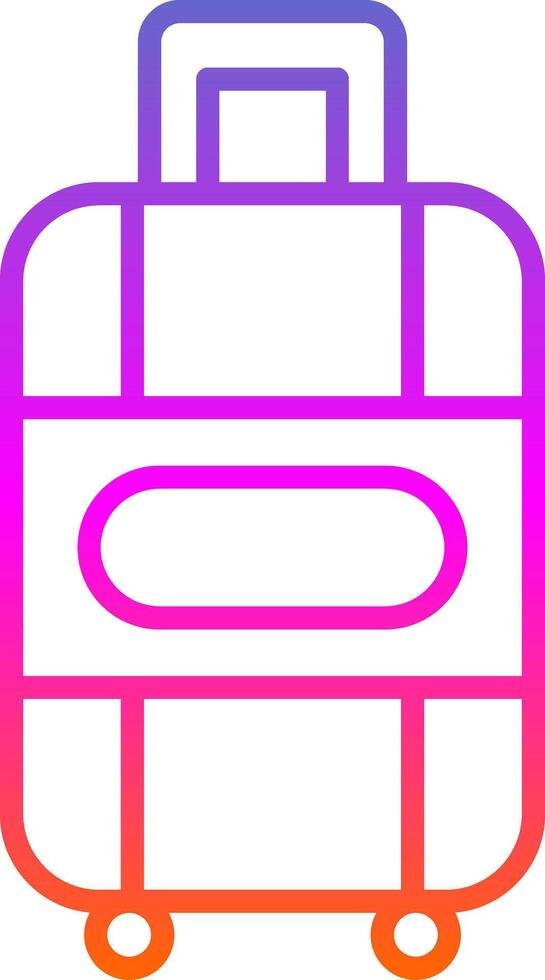 Suitcase Line Gradient Icon Design vector