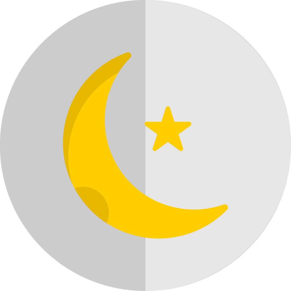 Moon Flat Scale Icon Design vector