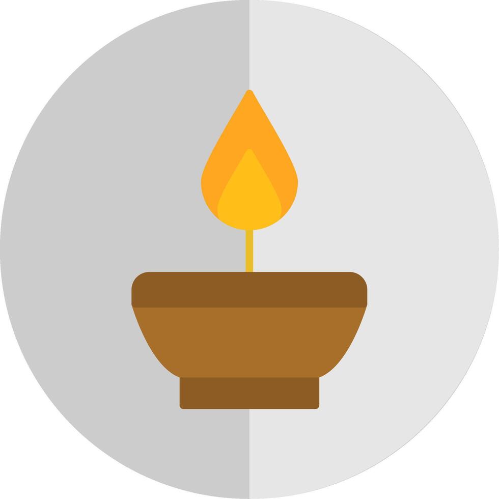 Oil Lamp Flat Scale Icon Design vector