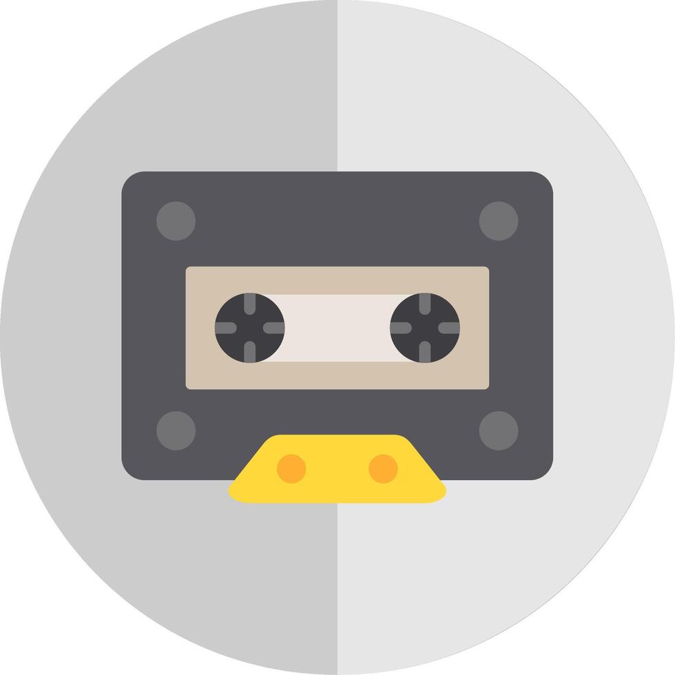 Cassette Flat Scale Icon Design vector