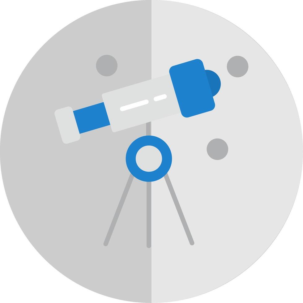 Telescope Flat Scale Icon Design vector