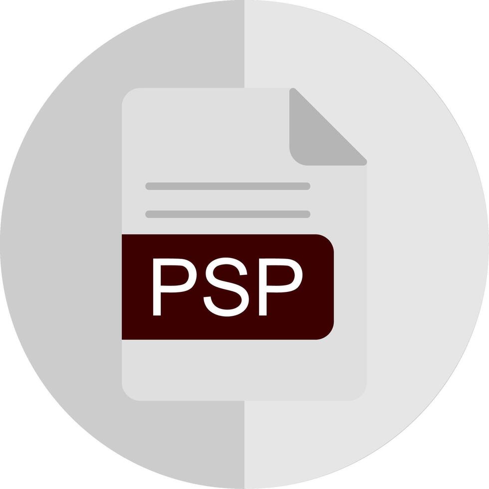 PSP File Format Flat Scale Icon Design vector