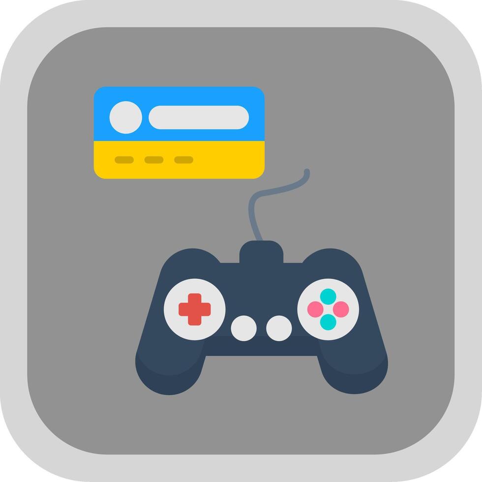 Gaming Console Flat round corner Icon Design vector