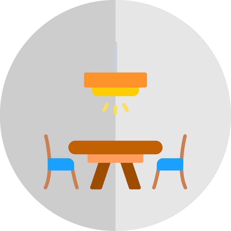 Dinner Table Flat Scale Icon Design vector