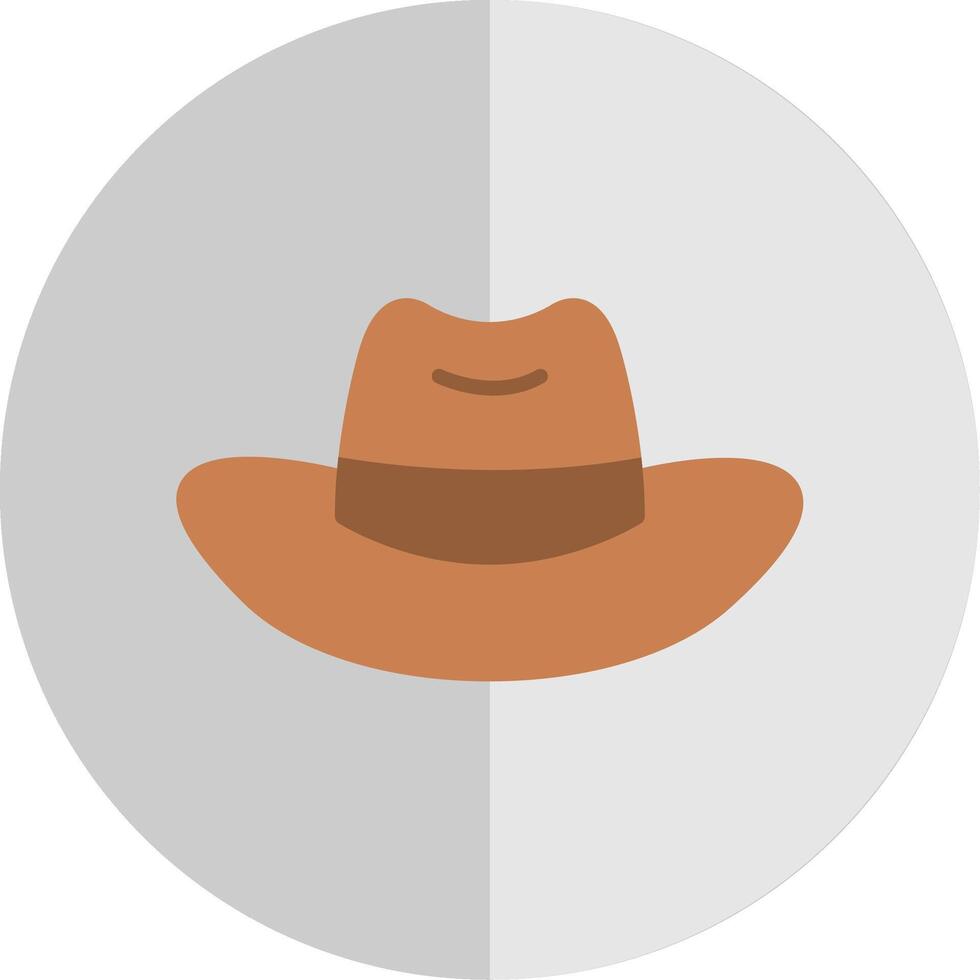 Cowboy Hat Flat Scale Icon Design vector