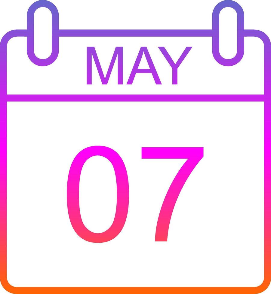 May Line Gradient Icon Design vector