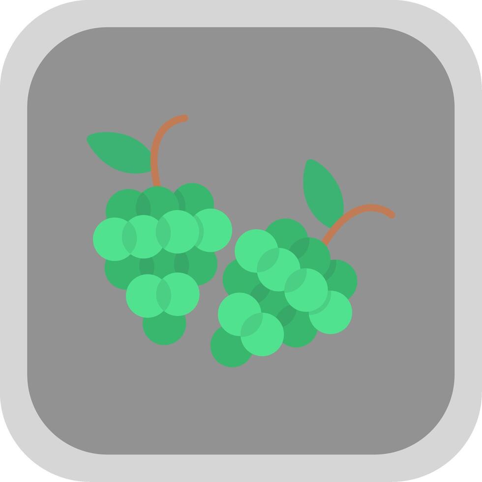 Grapes Flat round corner Icon Design vector