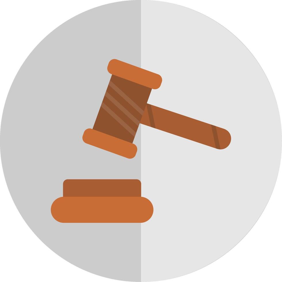Gavell Flat Scale Icon Design vector